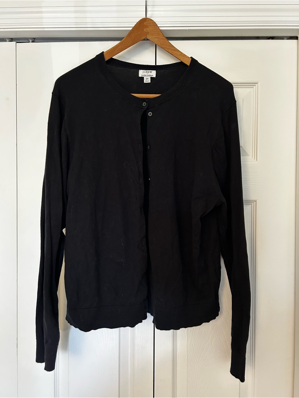 J. Crew Classic Cardigan in Black 2x 100% cotton